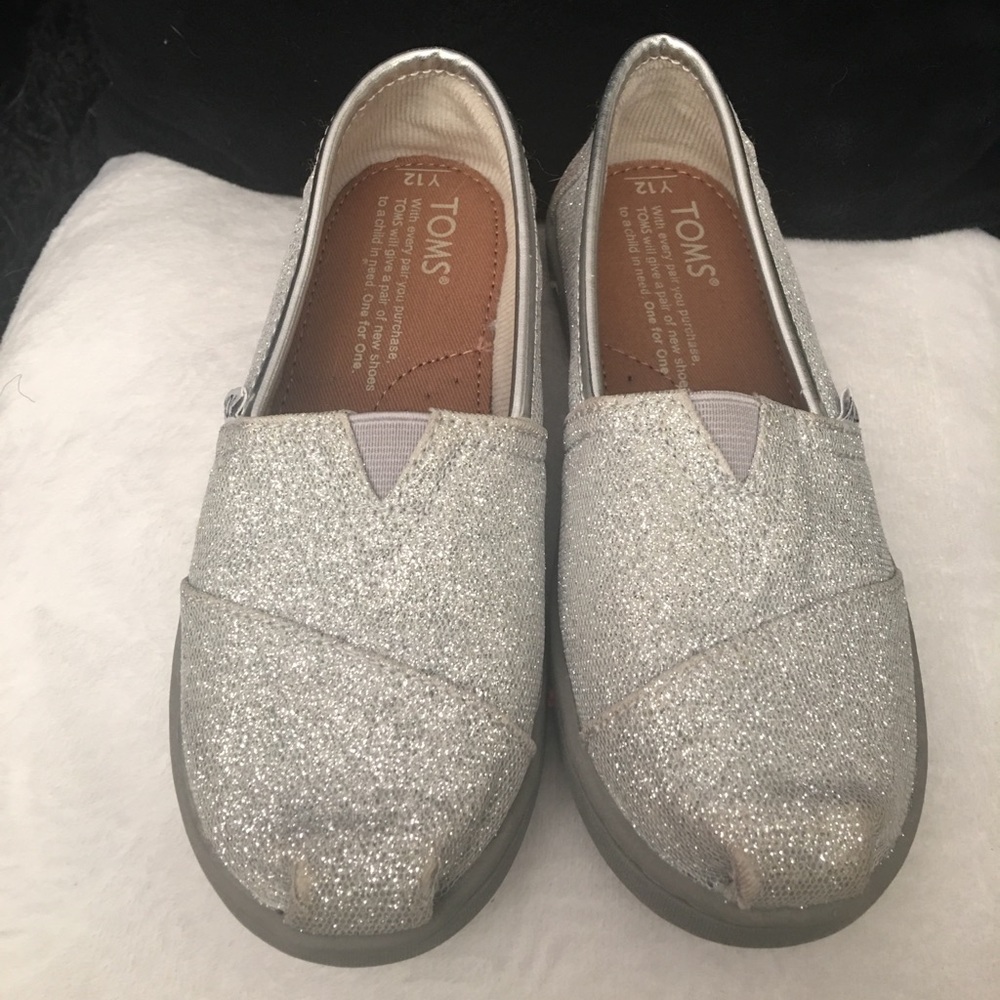 Silver slip on shoes